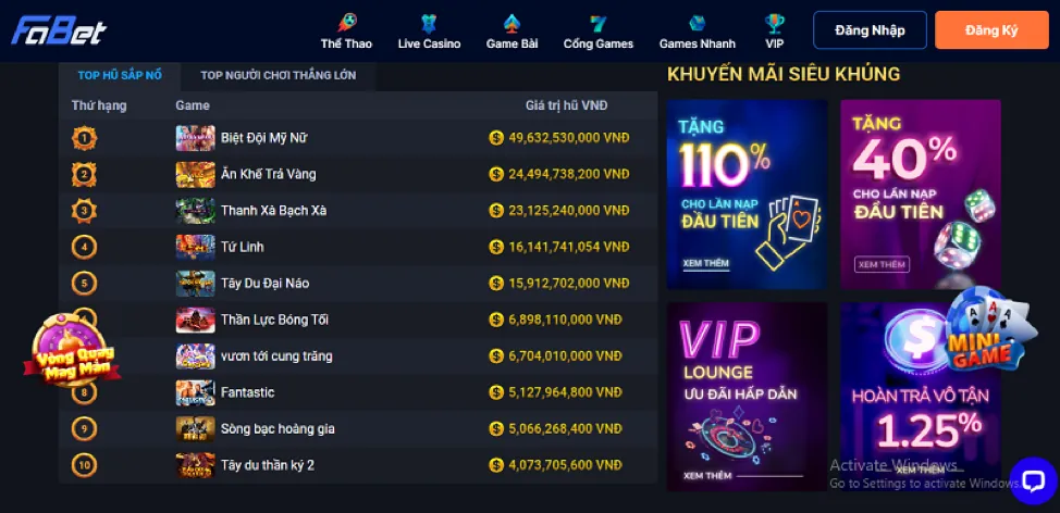 Trò chơi máy đánh bạc và Jackpot